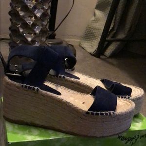 Vince Navy Suede Espadrilles size 8/38